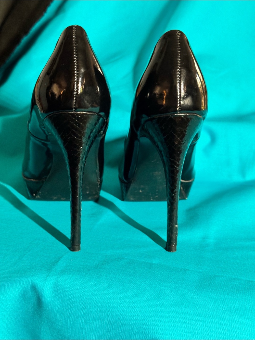 GUESS Black Patent Platform Stiletto Pumps - Picture 4 of 4